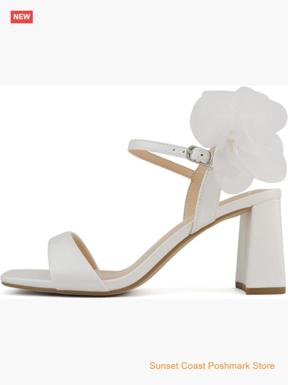 Open Toe High Heel Chiffon Bridal Dress Sandals Block Heel Ankle Strap